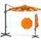 Best Choice Products 10ft 360-Degree Solar LED Lit Cantilever Patio Umbrella, Outdoor Hanging Shade